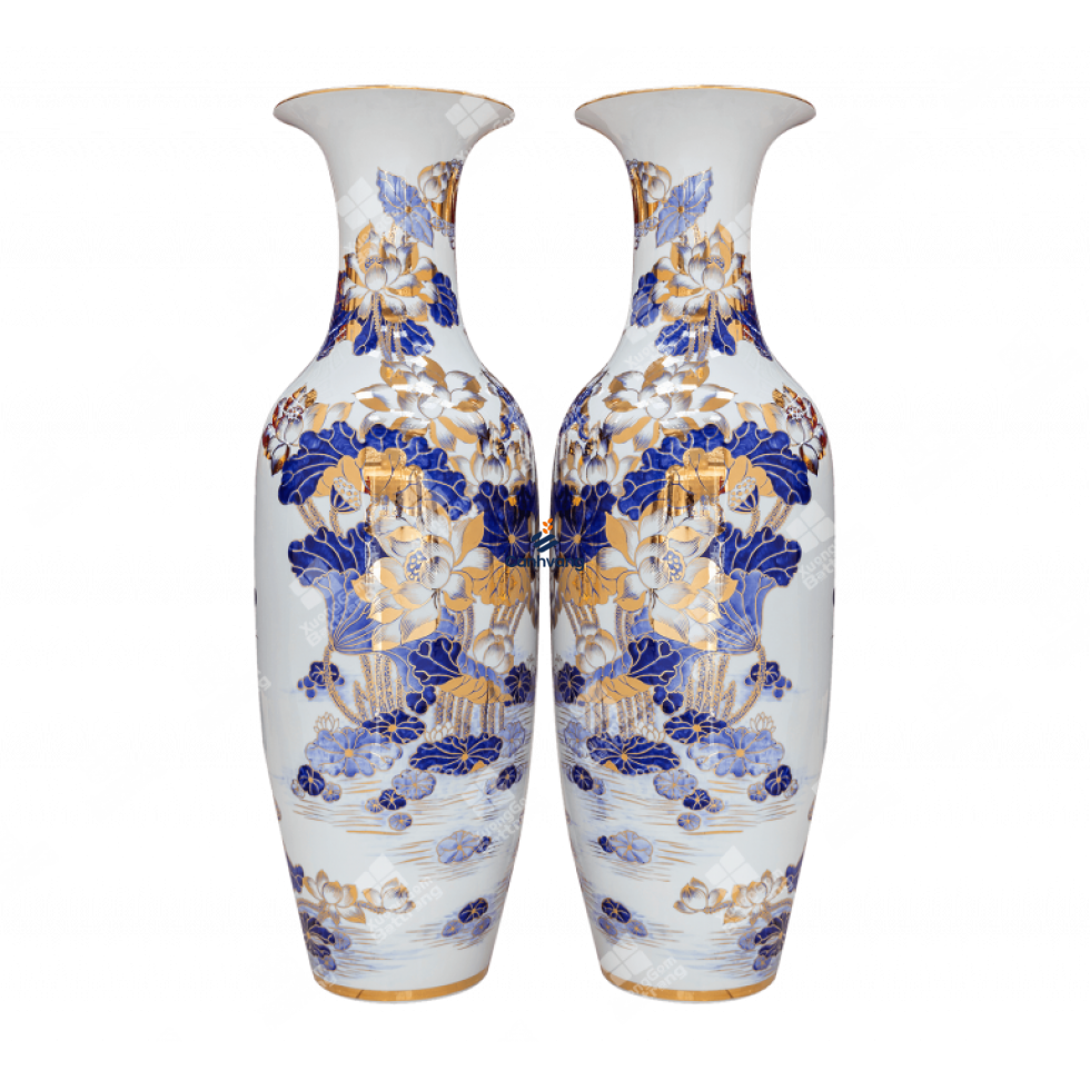 Lộc bình Nhị Cảnh vẽ vàng