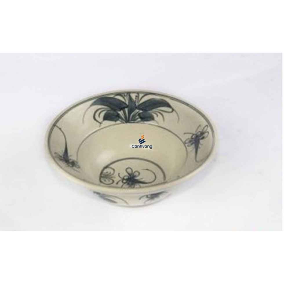 Bát Yêu Bát Tràng Tam Thái Khoai Chuồn Đen 10.5cm