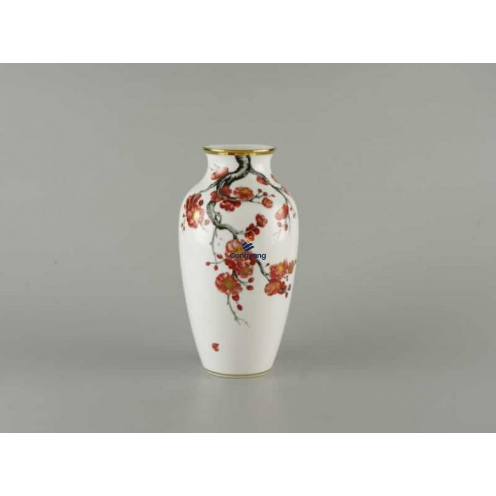 Bình Hoa Minh Long – Hoa Đào 27cm x 14.5cm