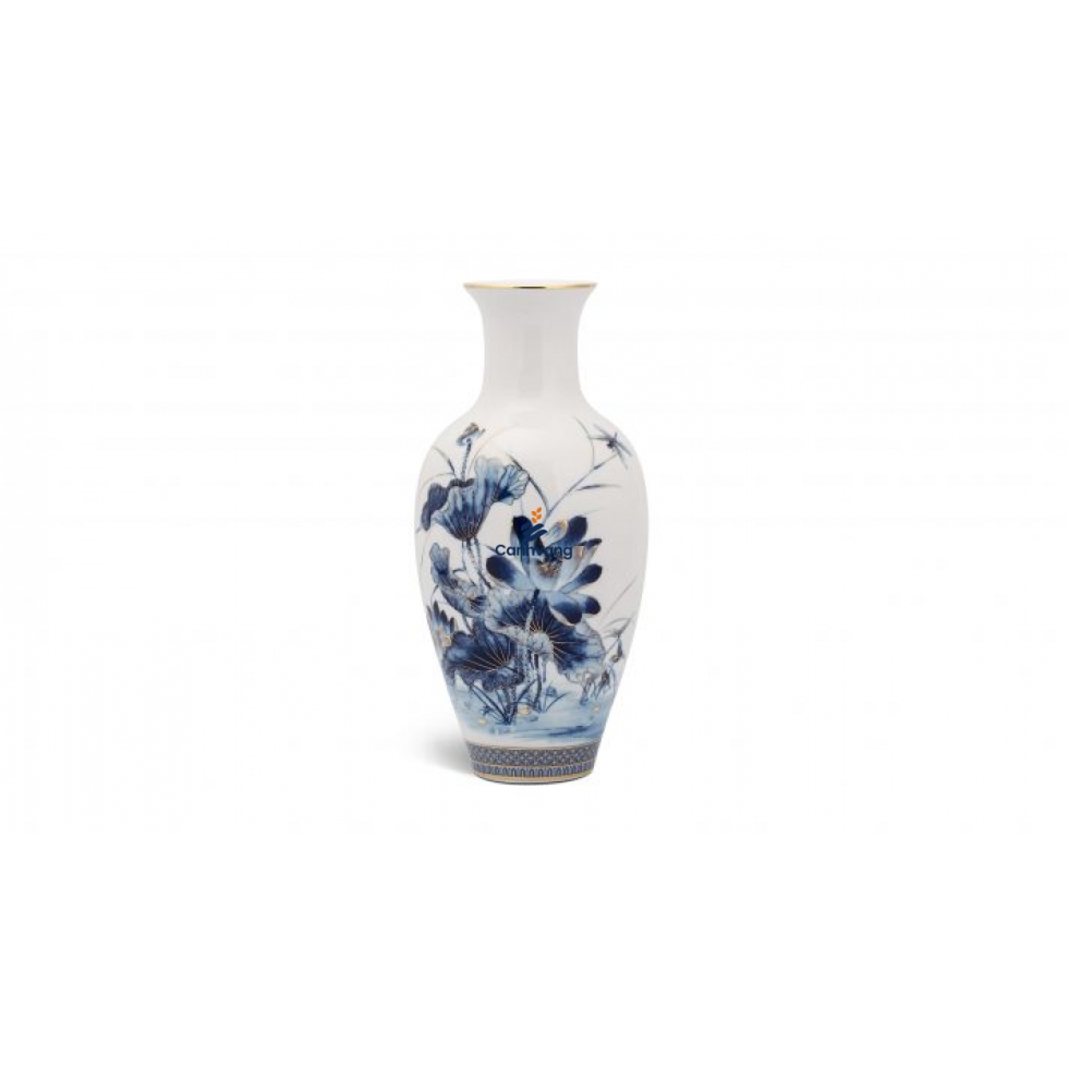 Bình Hoa Minh Long – Sen Vàng 30cm
