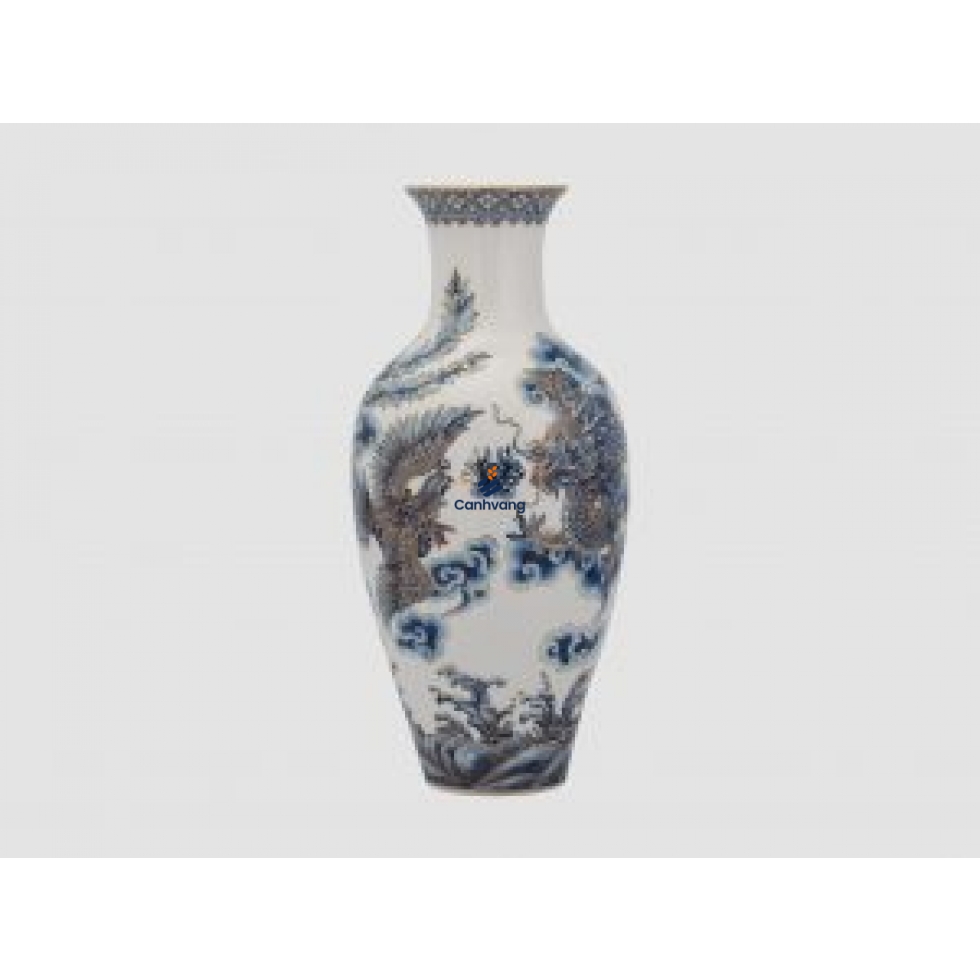 Bình Hoa Minh Long – Tứ Linh 50cm