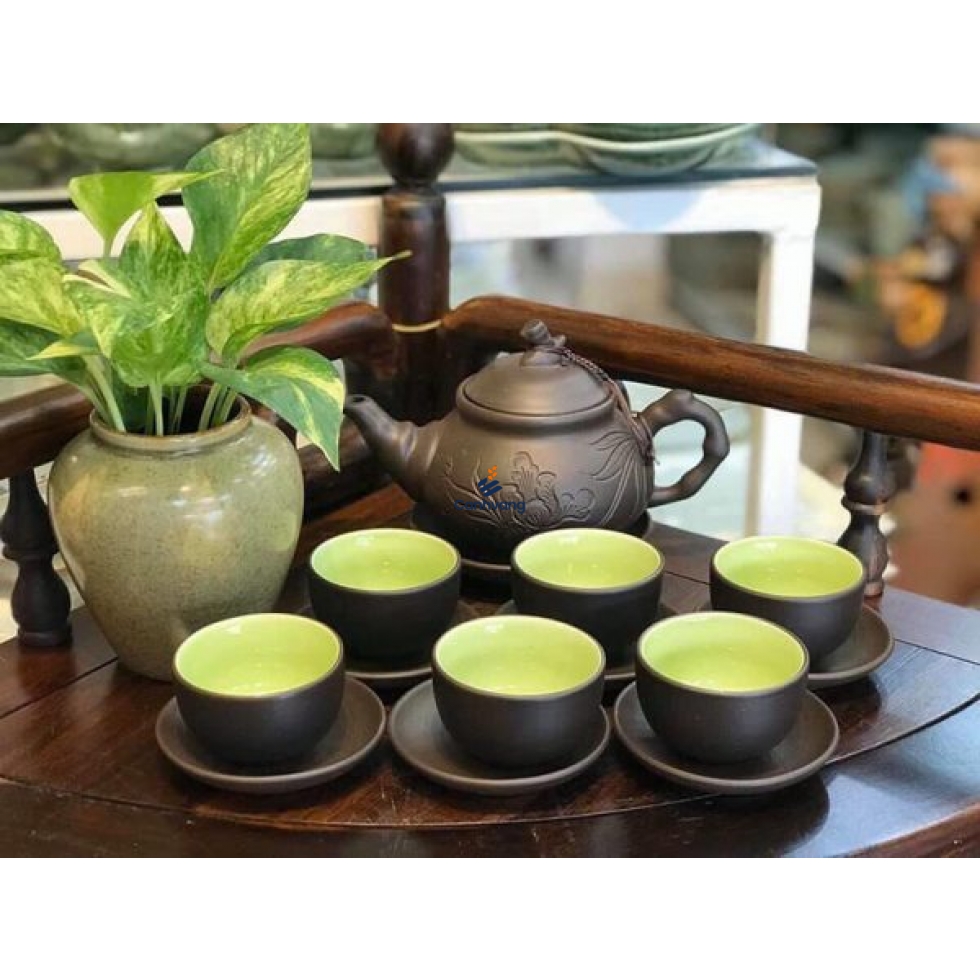 Bộ Ấm Trà Đất Đỏ Đắp Nồi