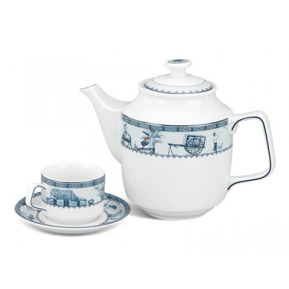 Bộ Bình Trà Jasmine Thôn Dã 1.1L