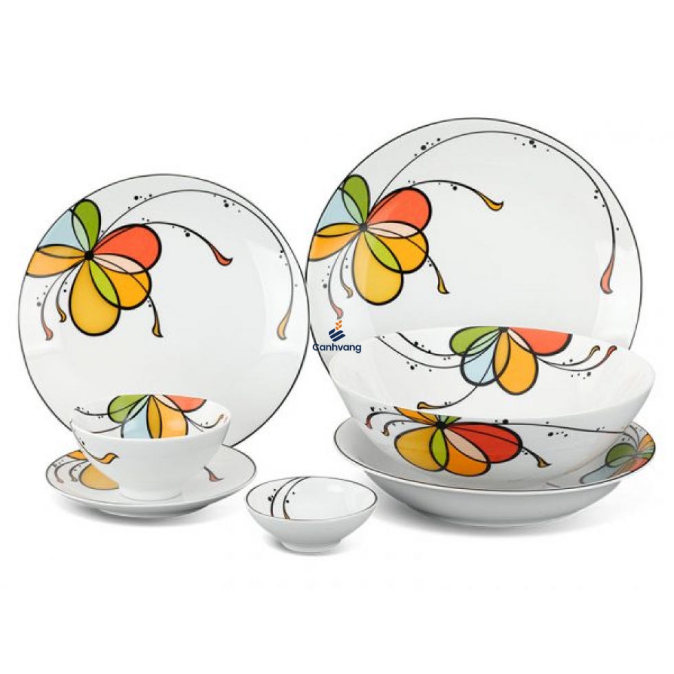 Bộ Đồ Ăn Minh Long Daisy Bóng Bay 9 Sản Phẩm