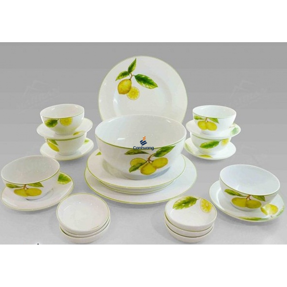 Bộ đồ ăn Minh Long Camelia Quả Chanh 23 Sản phẩm