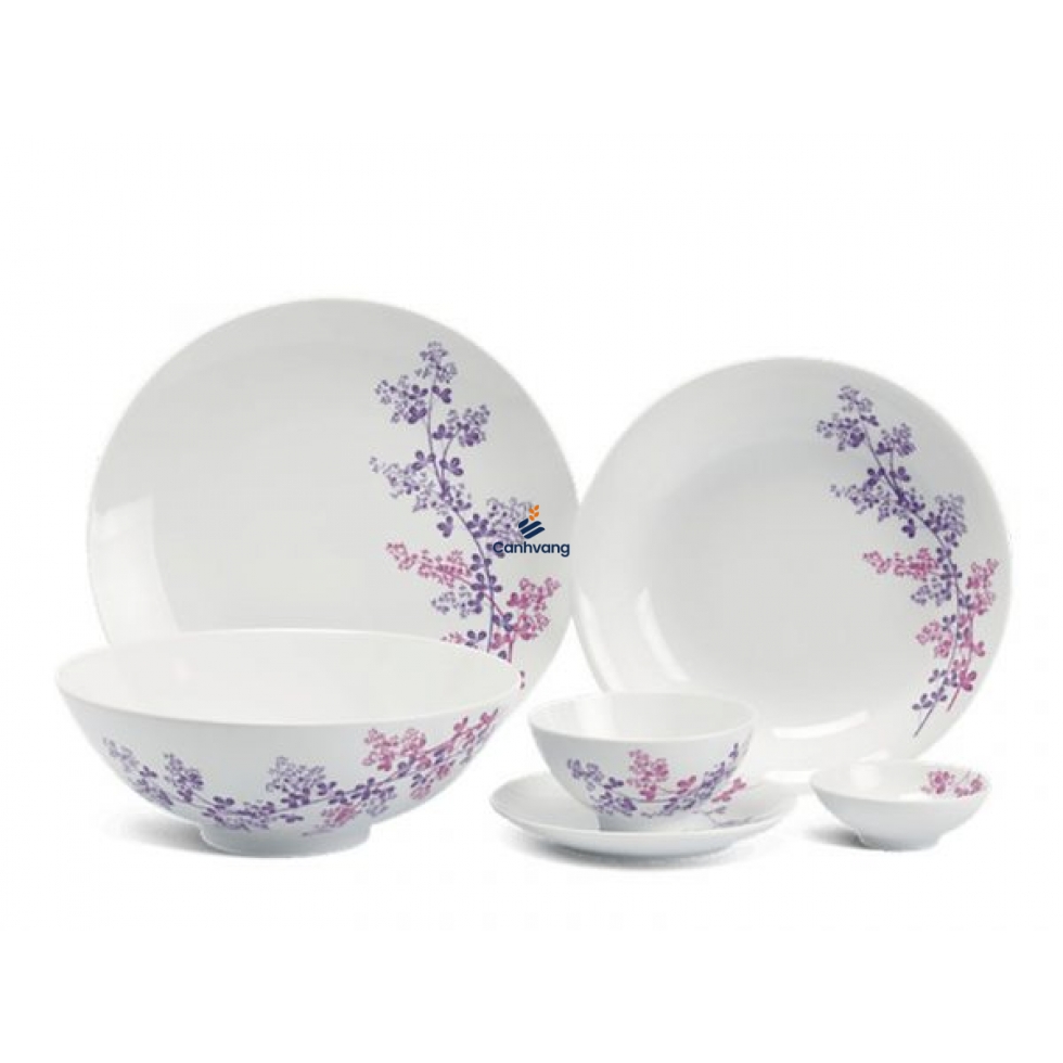 Bộ Đồ Ăn Minh Long Daisy Cỏ Tím 9 Sản Phẩm