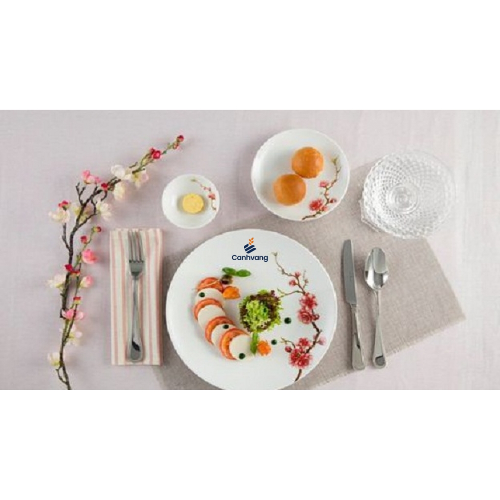 Bộ Đồ Ăn Minh Long Daisy IFP Hồng Đào 11 Sản Phẩm