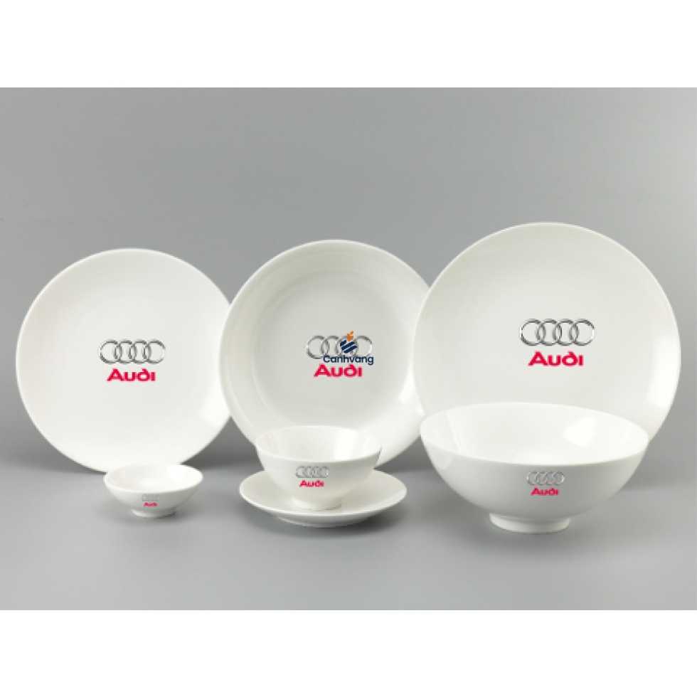 Bộ Đồ Ăn Minh Long Daisy Trắng 9 Sp Giá In Logo Audi