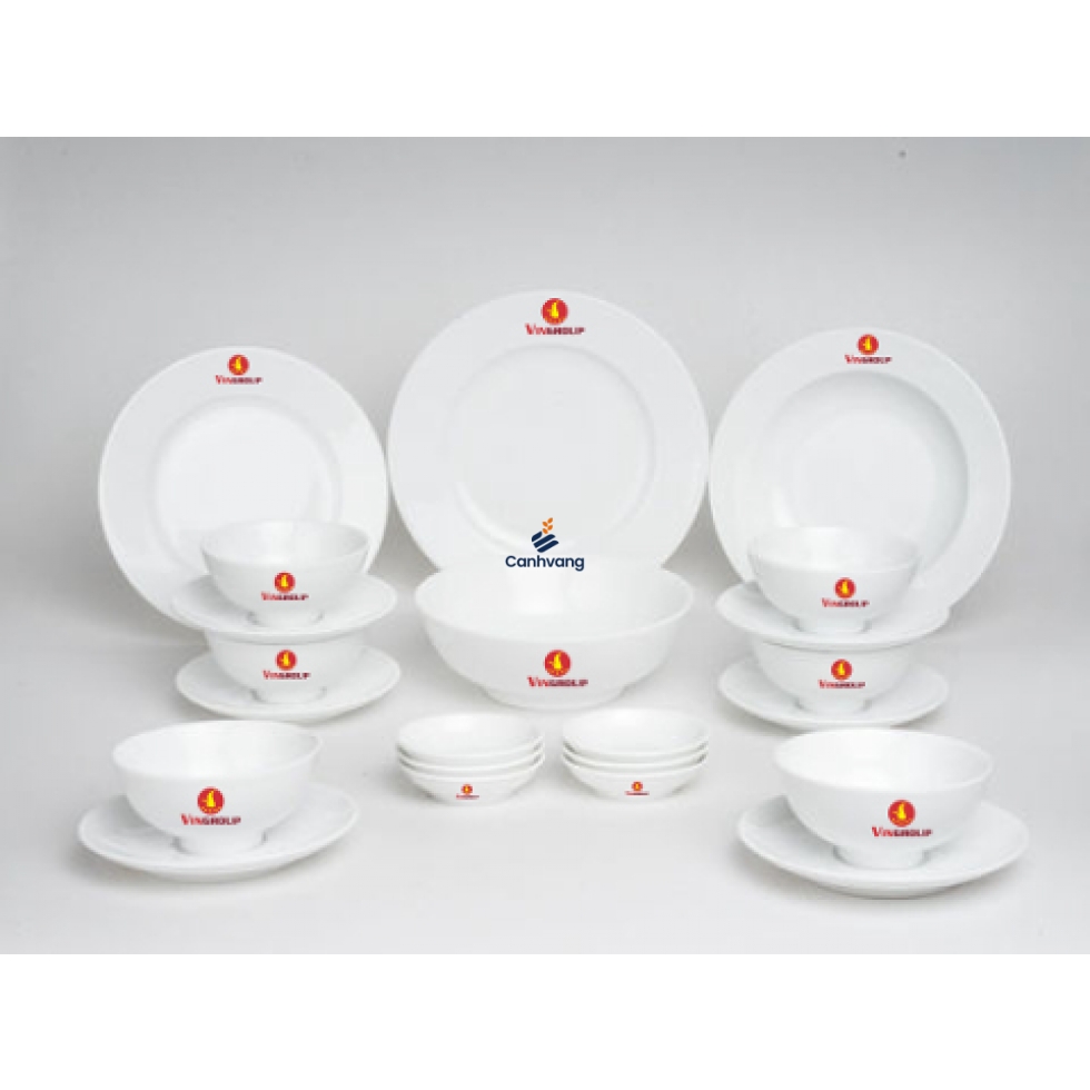 Bộ Đồ Ăn Minh Long Jasmine 22 Sp Giá In Logo Vingroup