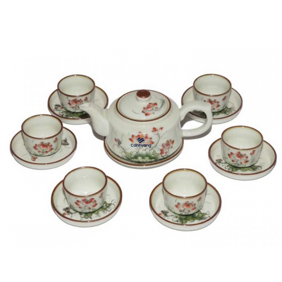 Bộ Pha Trà Hướng Thiện – Vẽ Hoa Sen