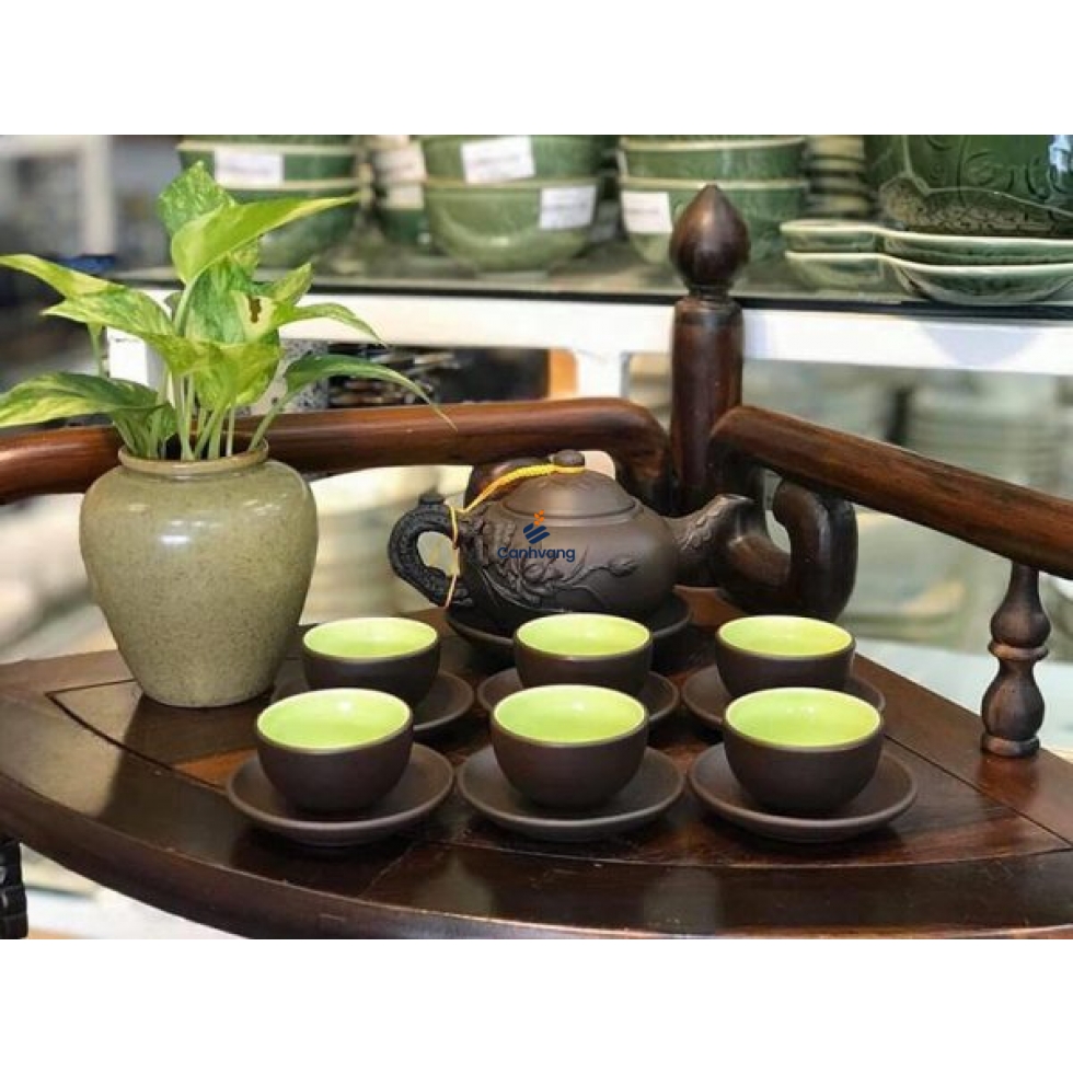 Bộ Trà Đất Đỏ Sen Đắp Nồi