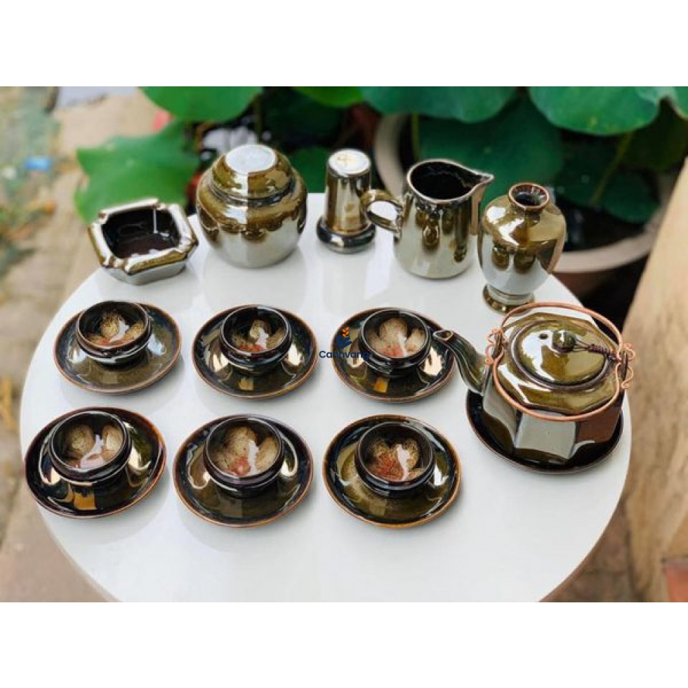 Bộ Trà Hảo Biến Màu Vàng Full PK