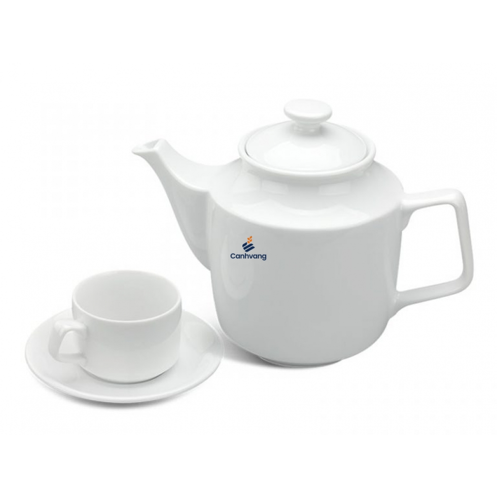 Bộ Trà Jasmine Men Trắng 1.1L
