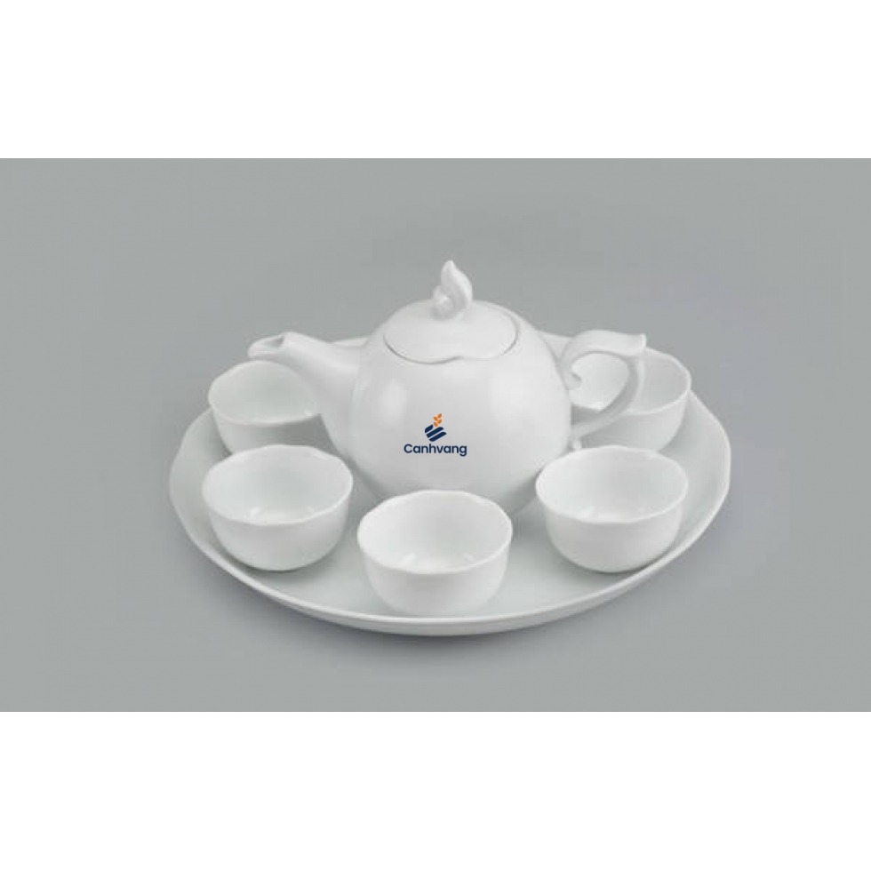 Bộ Trà Minh Long 0.3 L Mẫu đơn Trắng