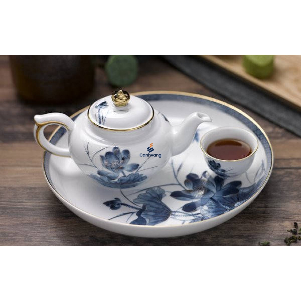 Bộ Trà Minh Long 0.35 L Jasmine Sen Vàng