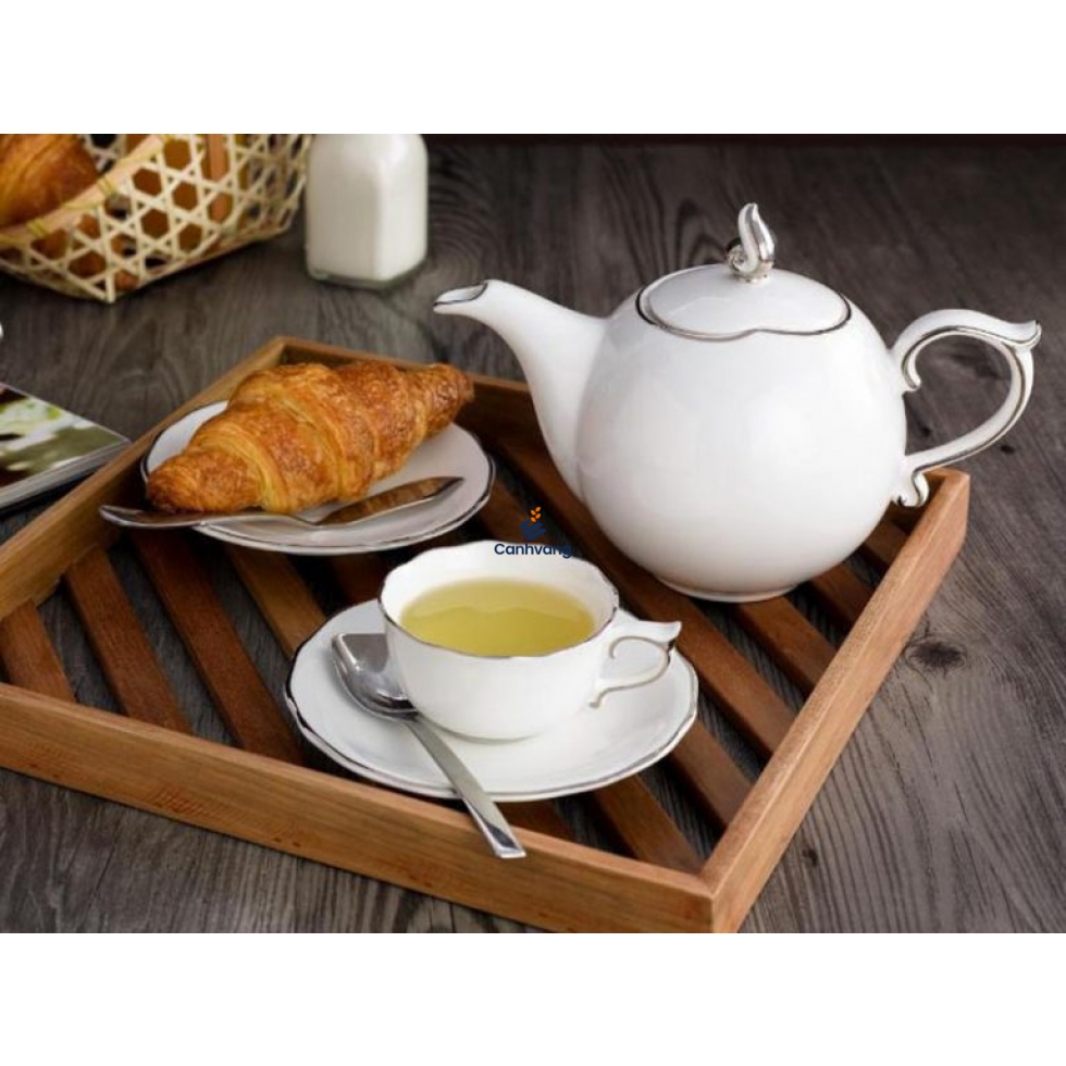 Bộ Trà Minh Long Mẫu Đơn IFP Kẻ Chỉ Bạch Kim 0.7L