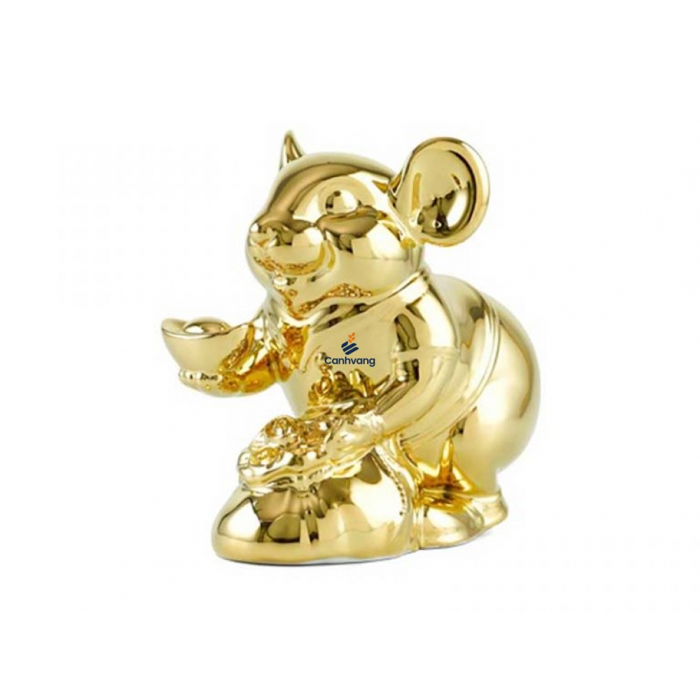 Chuột Phú 8 cm – Trang trí dát vàng 24K