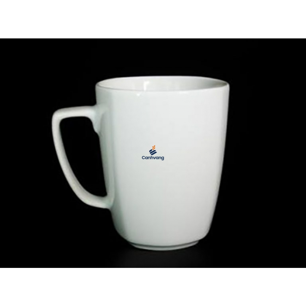 Cốc sứ Vuông Cao 390ml Không Nắp