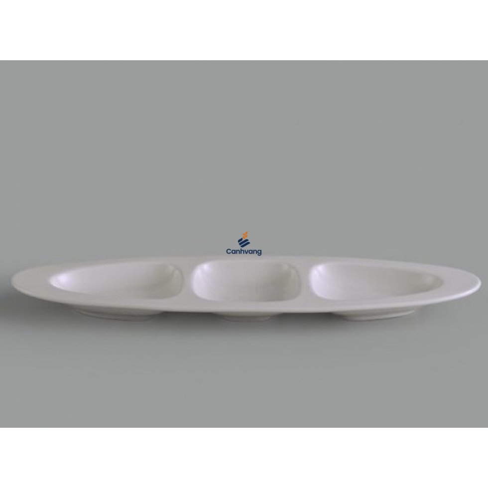 DĨA OVAL 3 NGĂN MINH LONG 28 CM LYS HEROCA