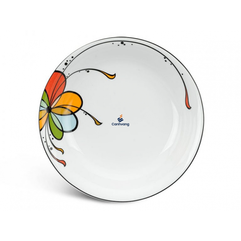 DĨA SÂU LÒNG MINH LONG 23CM DAISY BÓNG BAY