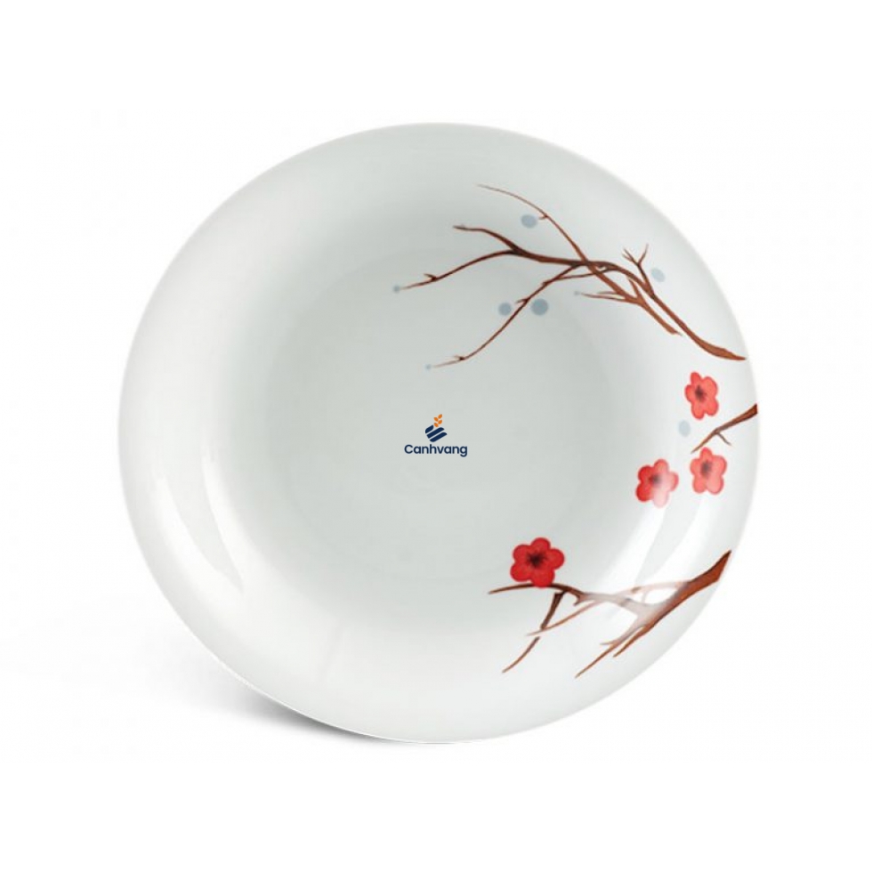 DĨA SÂU LÒNG MINH LONG 23CM DAISY HỒNG MAI