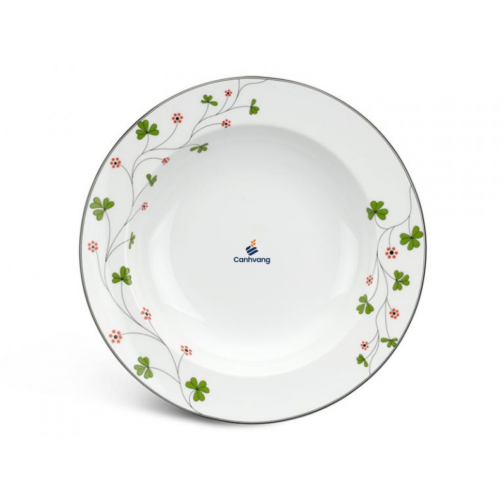 DĨA SÚP MINH LONG 23CM JASMINE HOA MAY MẮN