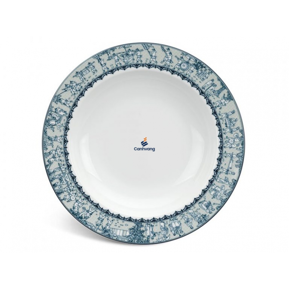 DĨA SÚP MINH LONG 23CM JASMINE VINH QUY NHẠT