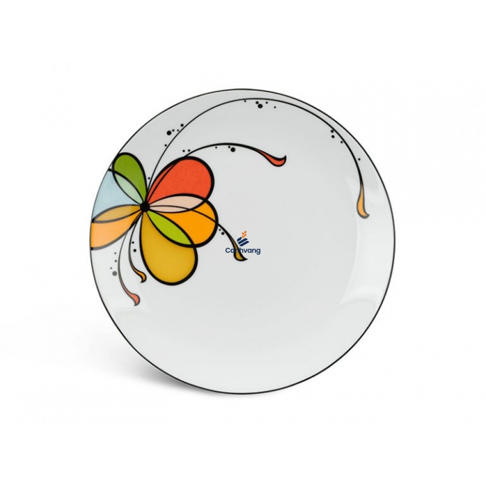 DĨA TRÒN ẢO MINH LONG 22 CM DAISY BÓNG BAY