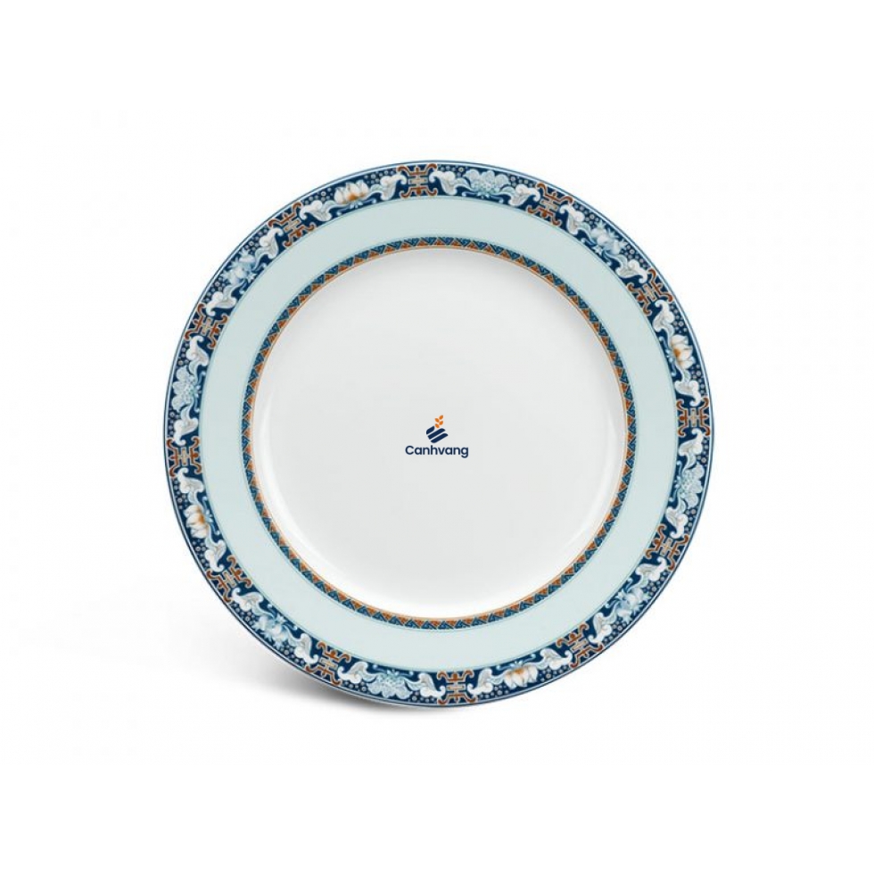 DĨA TRÒN MINH LONG 25CM JASMINE PHÚC LỘC THỌ