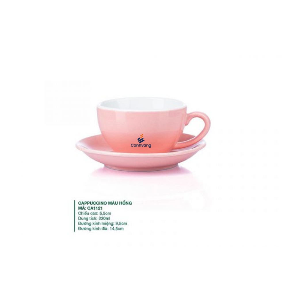 Ly Cappuccino Màu Hồng 220ml