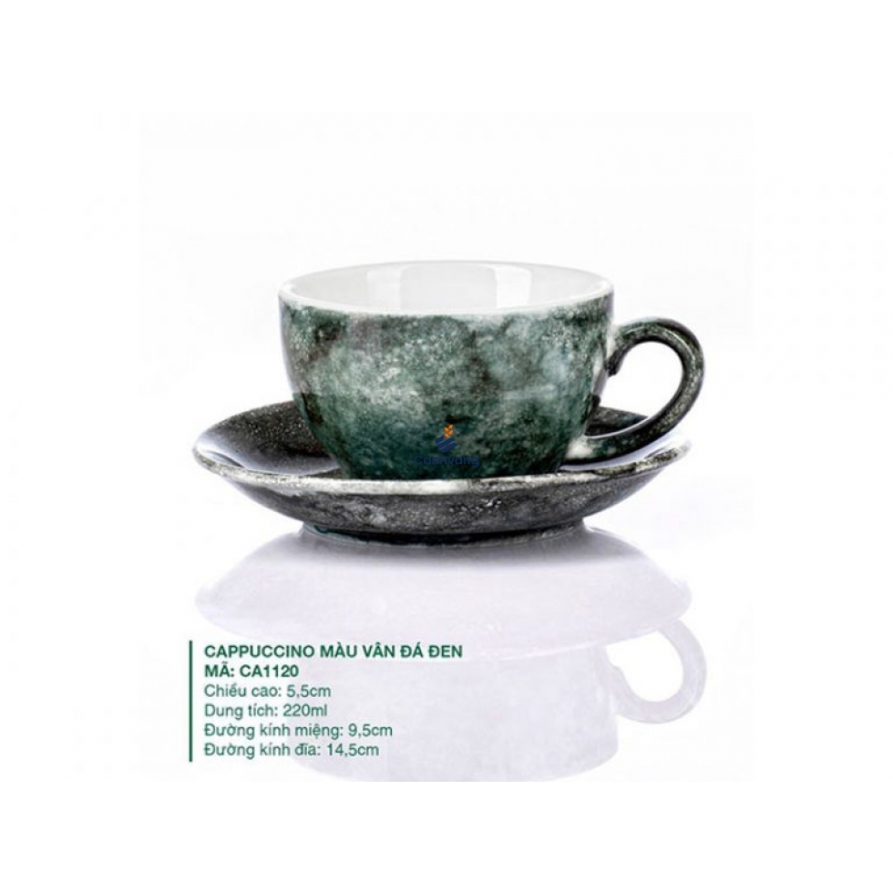 Ly Cappuccino Màu Vân Đá Đen 220ml