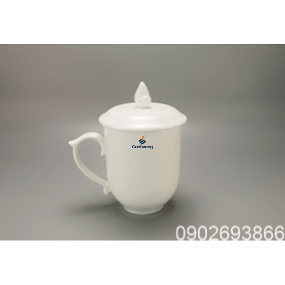 Ly Sứ Chóp Lửa Bát Tràng + Nắp 0.4L