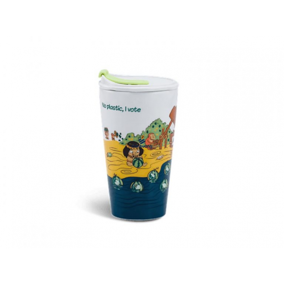 Ly sứ dưỡng sinh 0.48 L + nắp ống hút (K1) – Mai An Tiêm