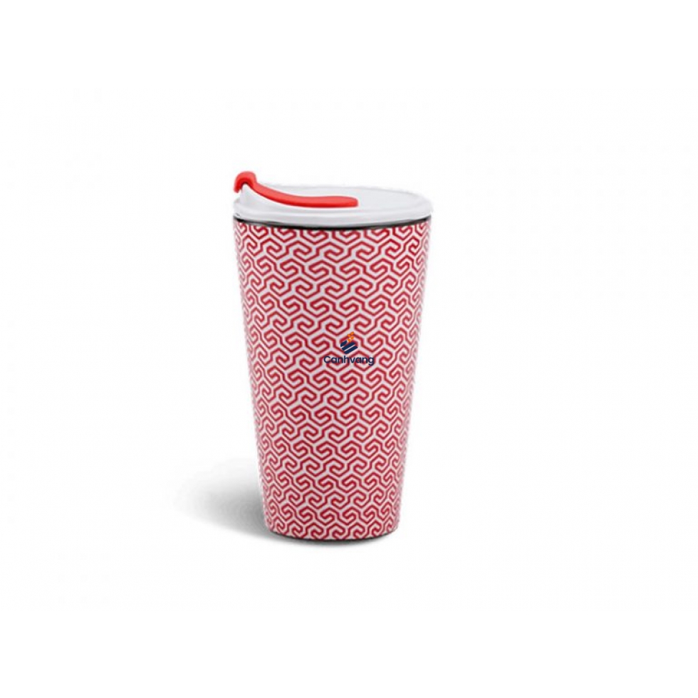 Ly sứ dưỡng sinh 0.48 L + nắp ống hút (K1) – Red Karakusa (LTF)