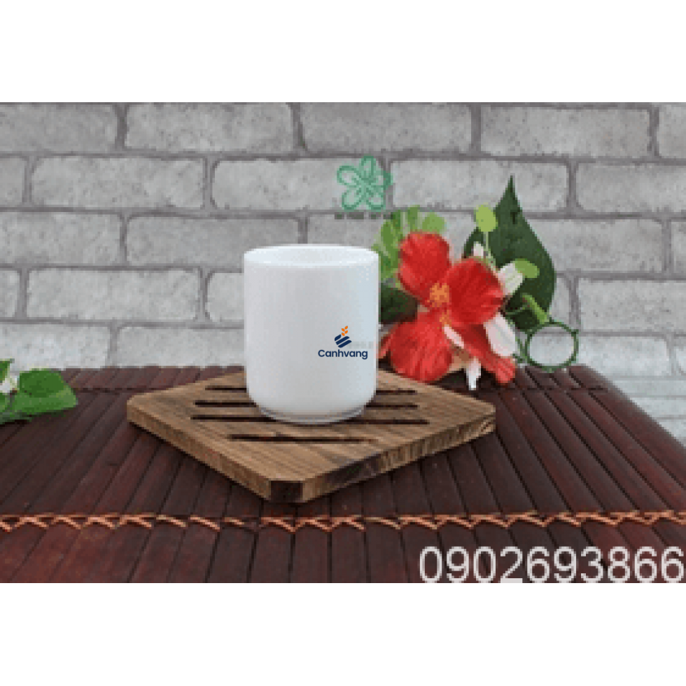 Ly sứ Không Quai Trắng Bát Tràng 0.35L