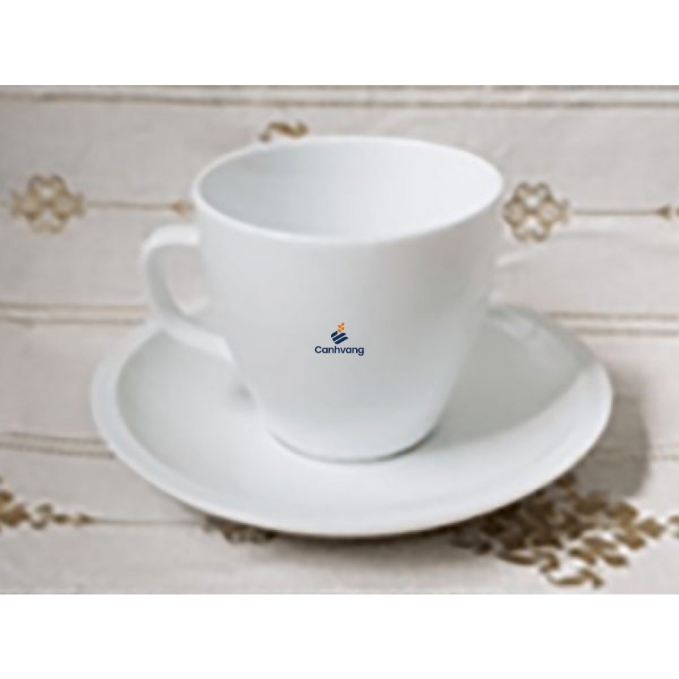 Ly Sứ Latte Bát Tràng 0.32L + Dĩa