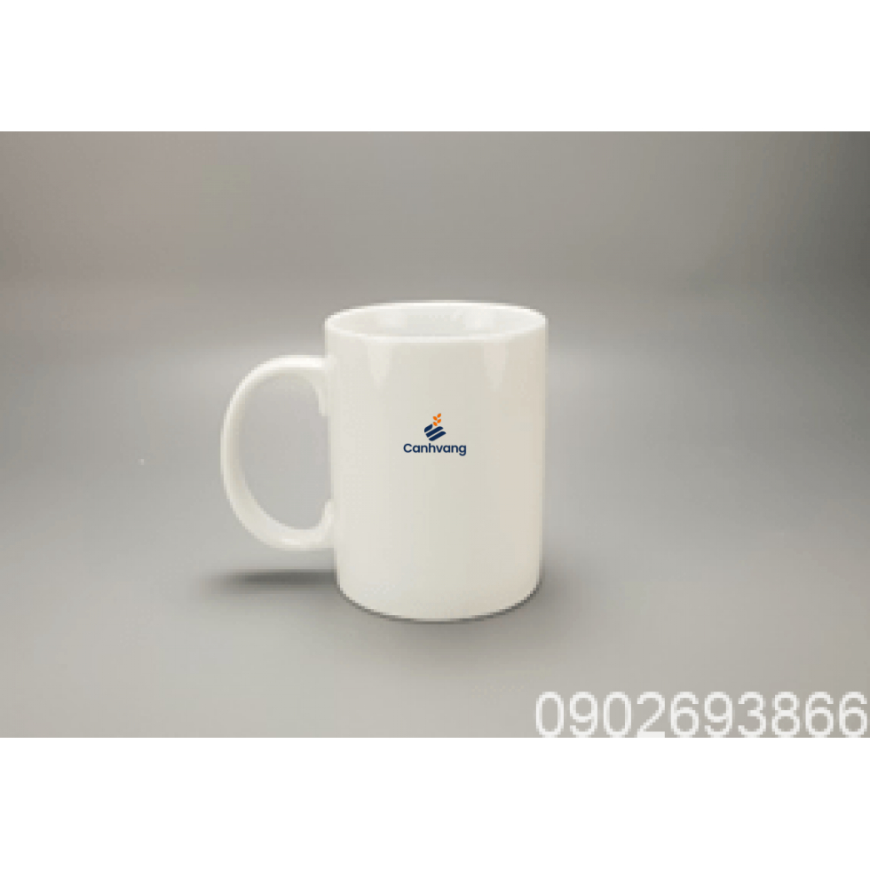 Ly sứ Quai chữ C Trắng Bát Tràng 0.30L