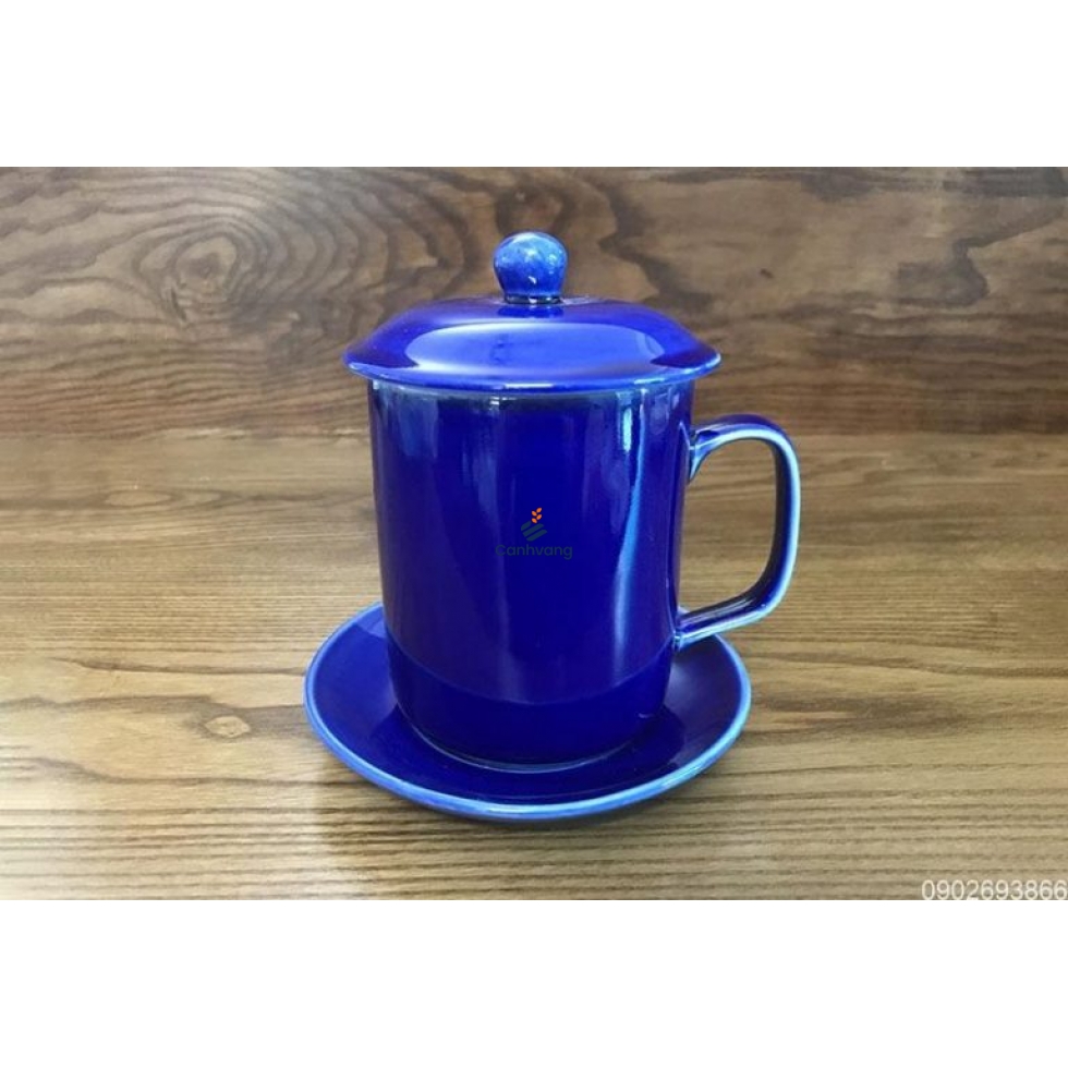 Ly sứ Quai Vuông Bát Tràng 0.35L