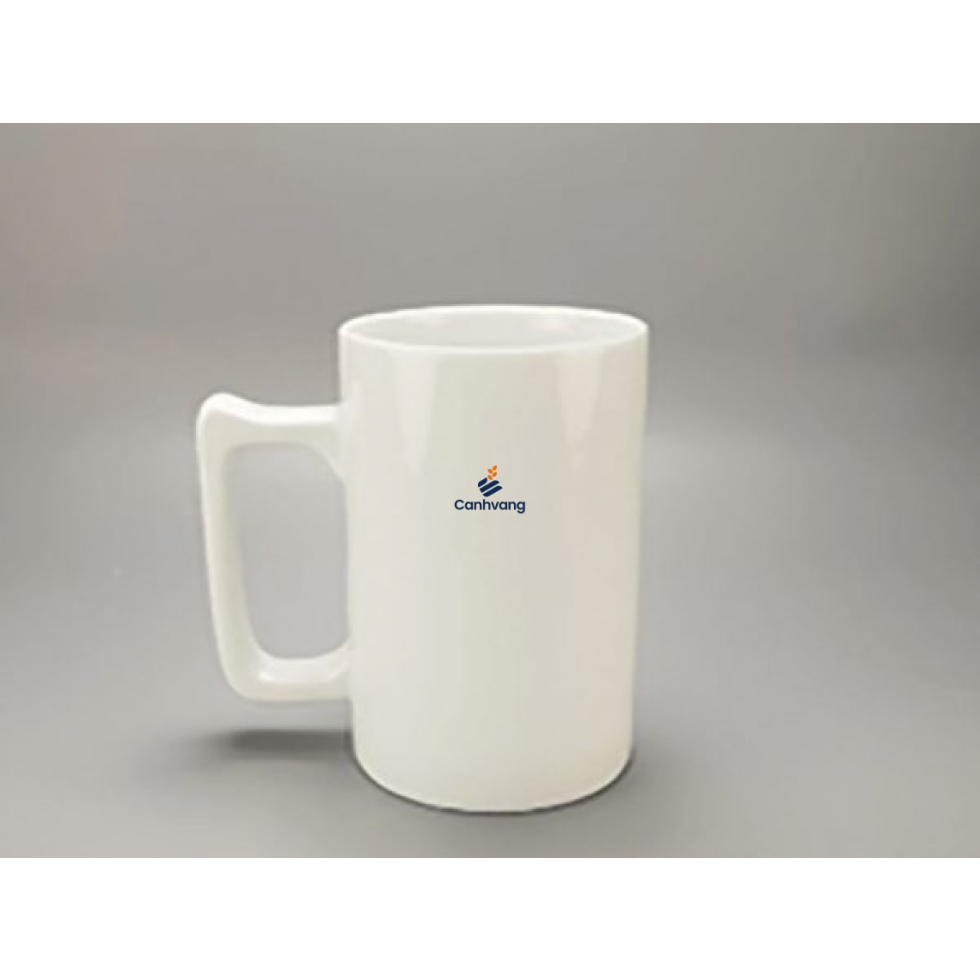 Ly Sứ Quai Vuông Bát Tràng 0.45L