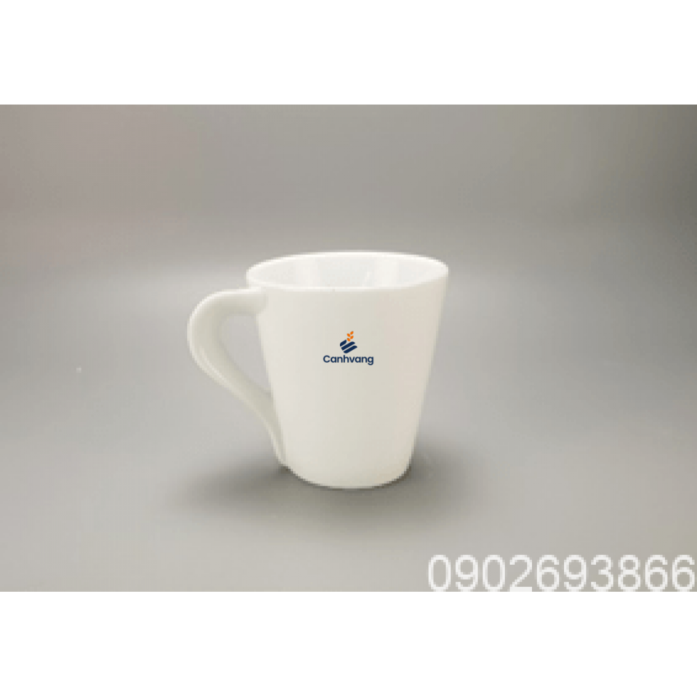 Ly Sứ Quai Xoắn Trắng Bát Tràng 0.2L