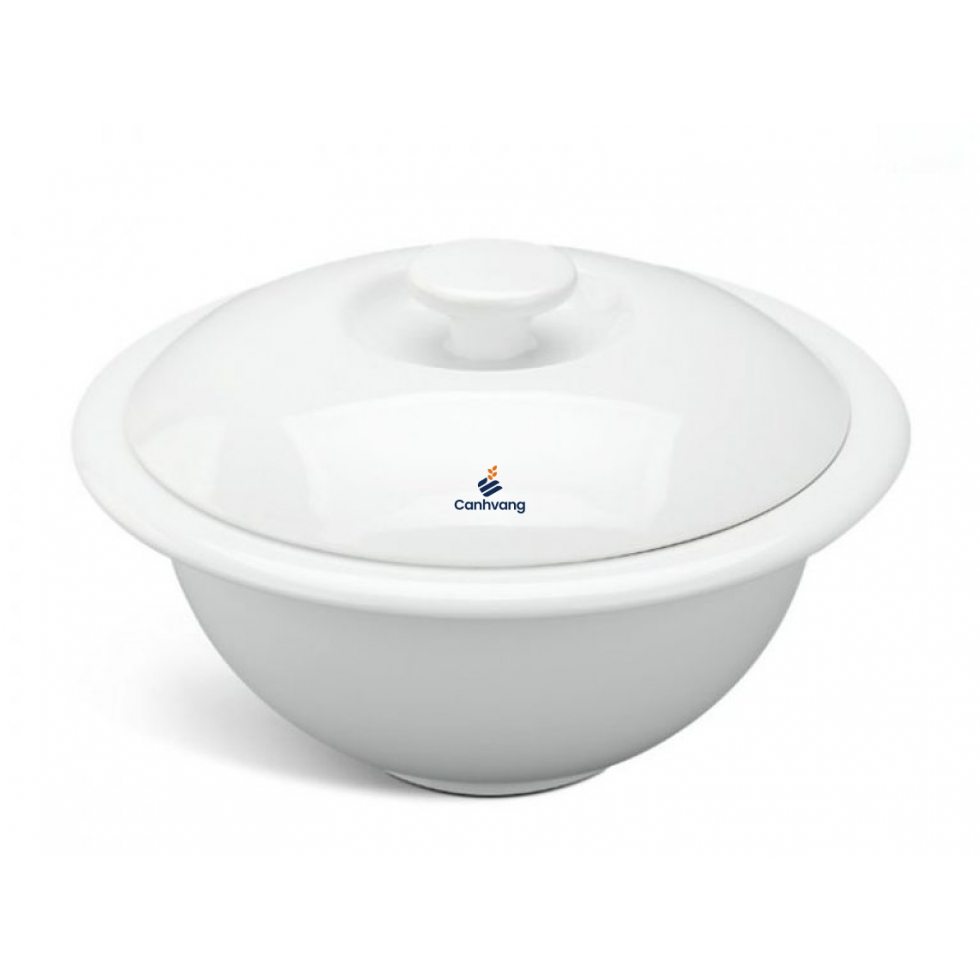 Thố 12cm + nắp – Jasmine – Trắng