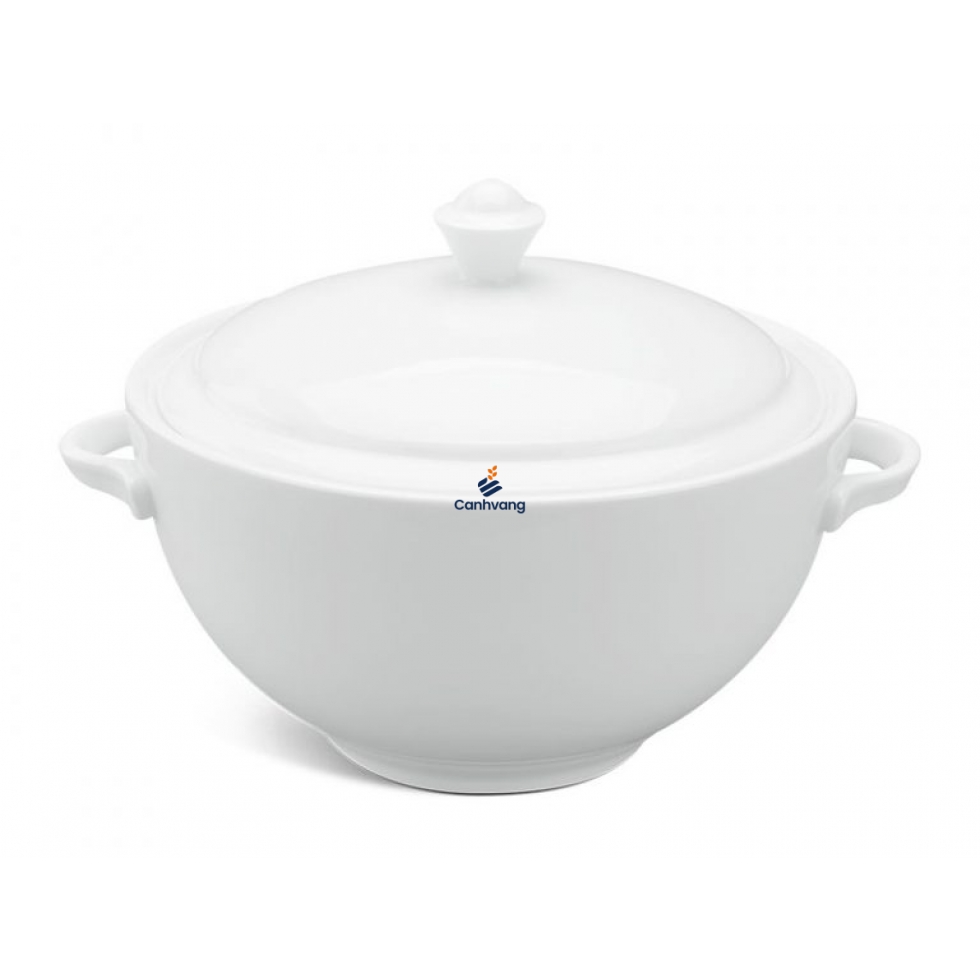 Thố 18 cm + nắp – Camellia – Trắng