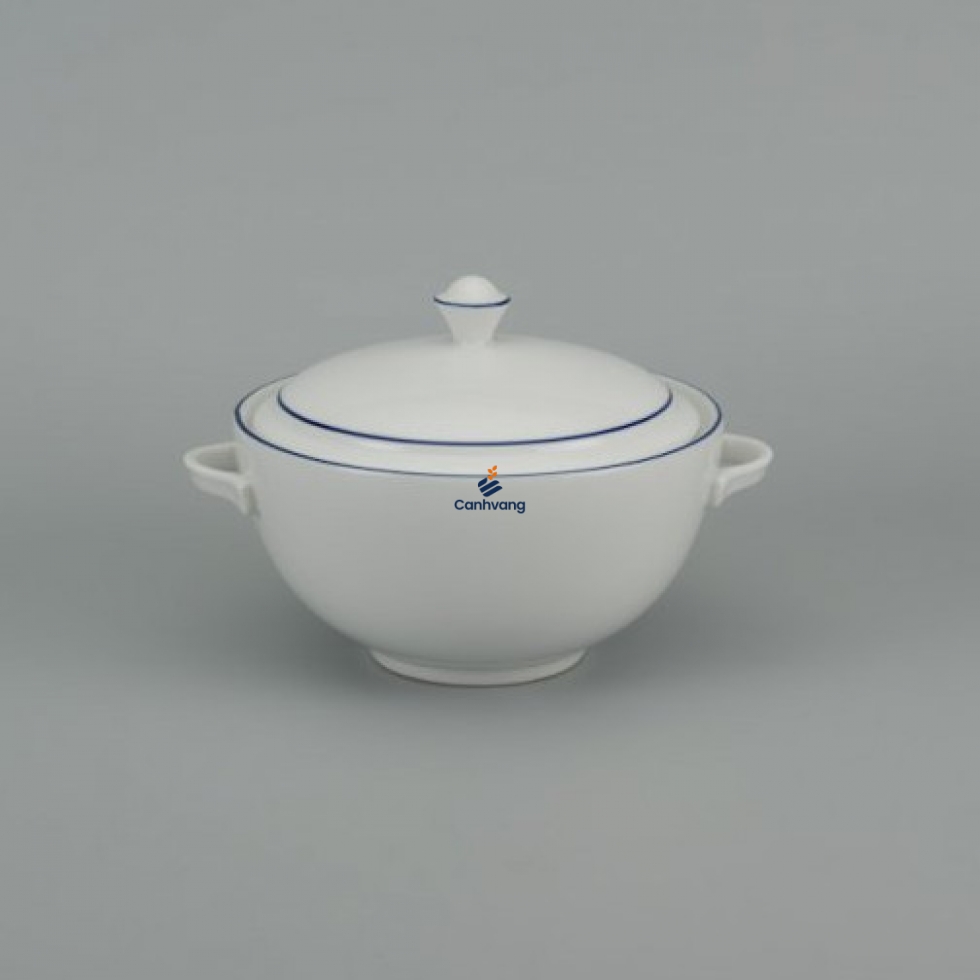 THỐ CƠM MINH LONG 18 CM CAMELLIA CHỈ XANH DƯƠNG