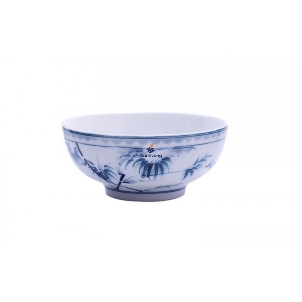 Tô sứ Đựng Canh Bát Tràng Vẽ Trúc – Men Chàm