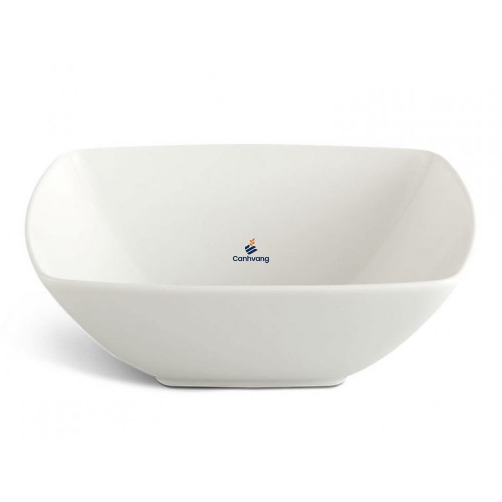 Tô vuông thấp 18 cm – Jasmine Ly’s – Trắng Ngà